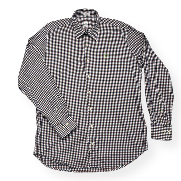 Peter Millar Button Down Shirt Men Large Blue Red Check Victoria Club Riverside - Picture 1 of 12